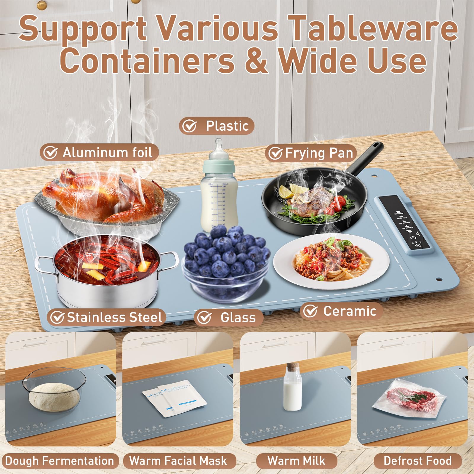 Fussion foldable design and easy-clean surface support storage and cleanup.