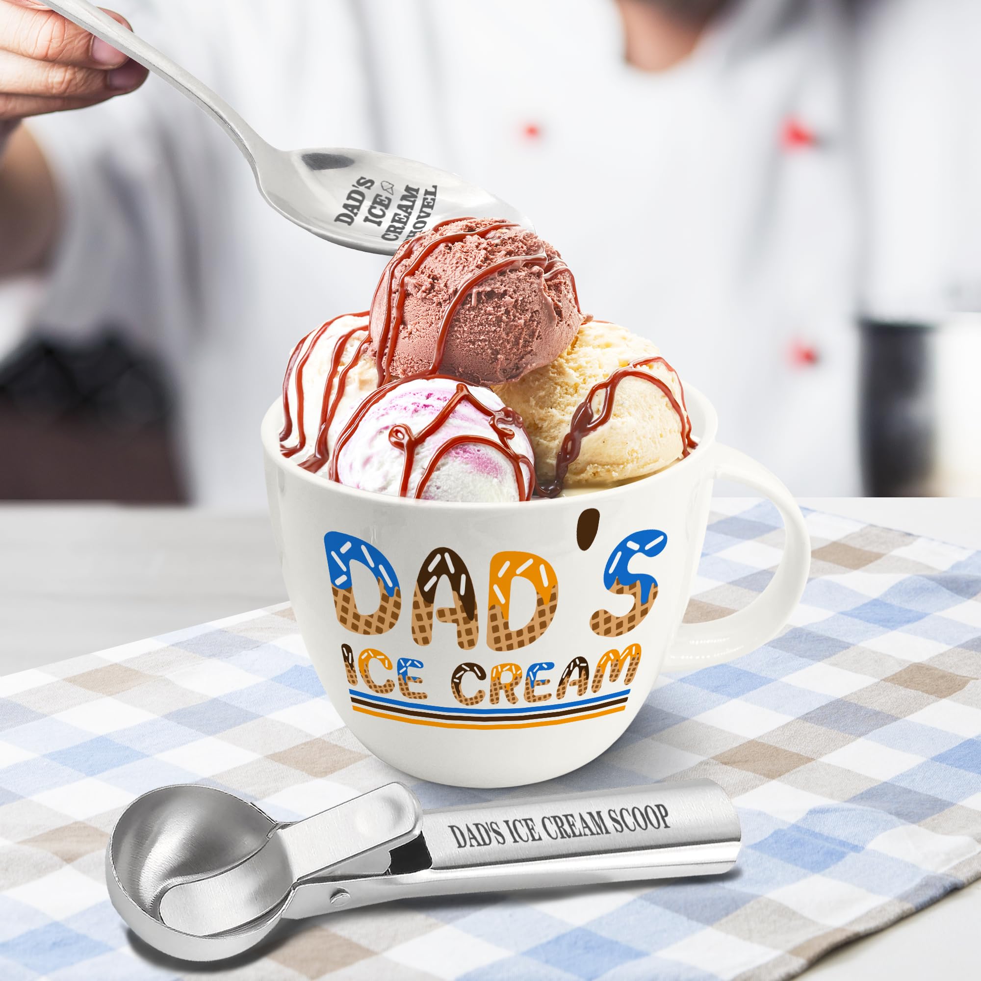 FUTBU Family Time Gift Idea showing dad enjoying dessert moments.