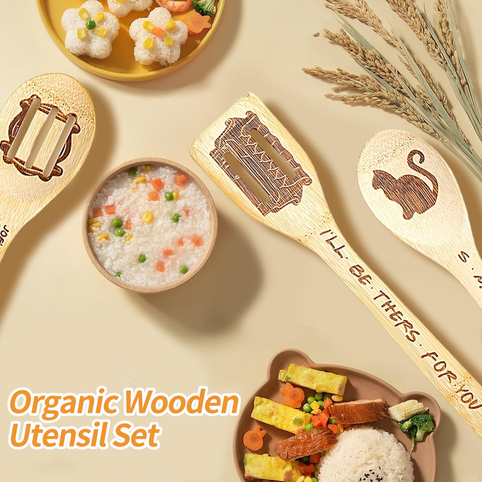FUTERLY Friends wooden spoons are easy to wash and dry, helping preserve color.