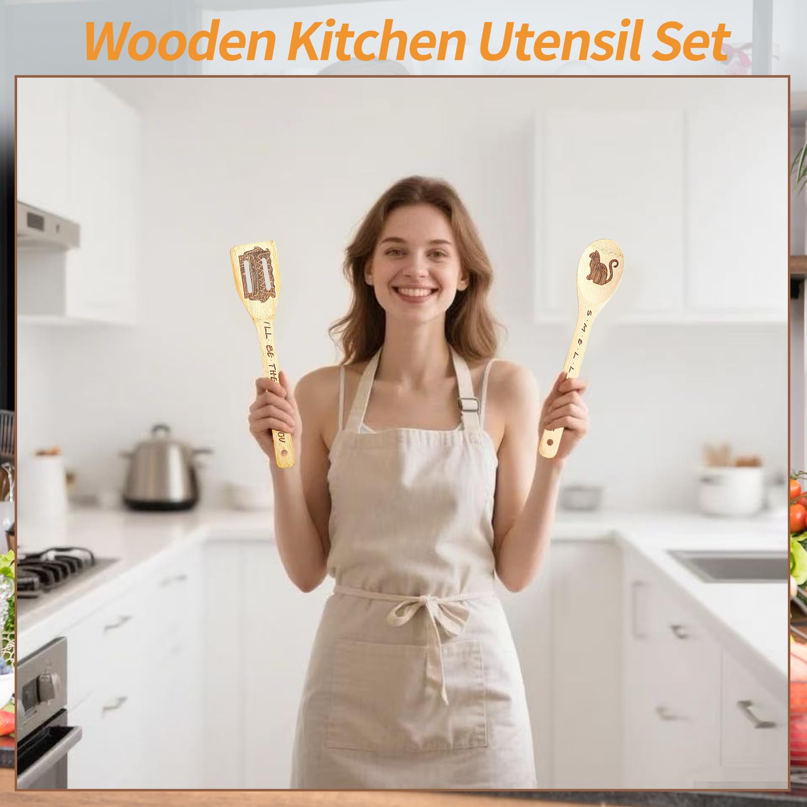 FUTERLY Friends bamboo spoons are durable and eco-friendly kitchen tools.