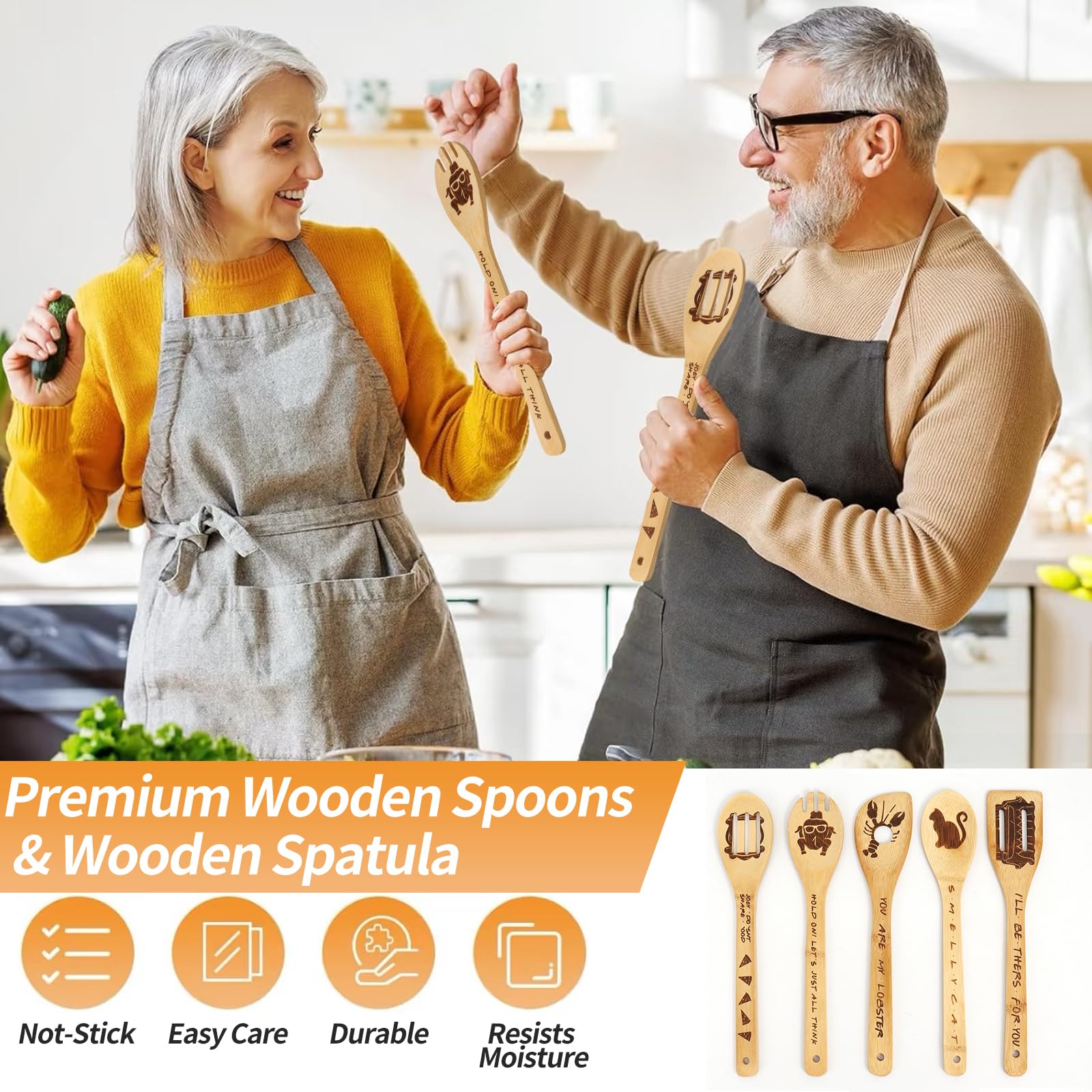 FUTERLY Friends bamboo utensils combine sustainability with a smooth, comfortable grip.