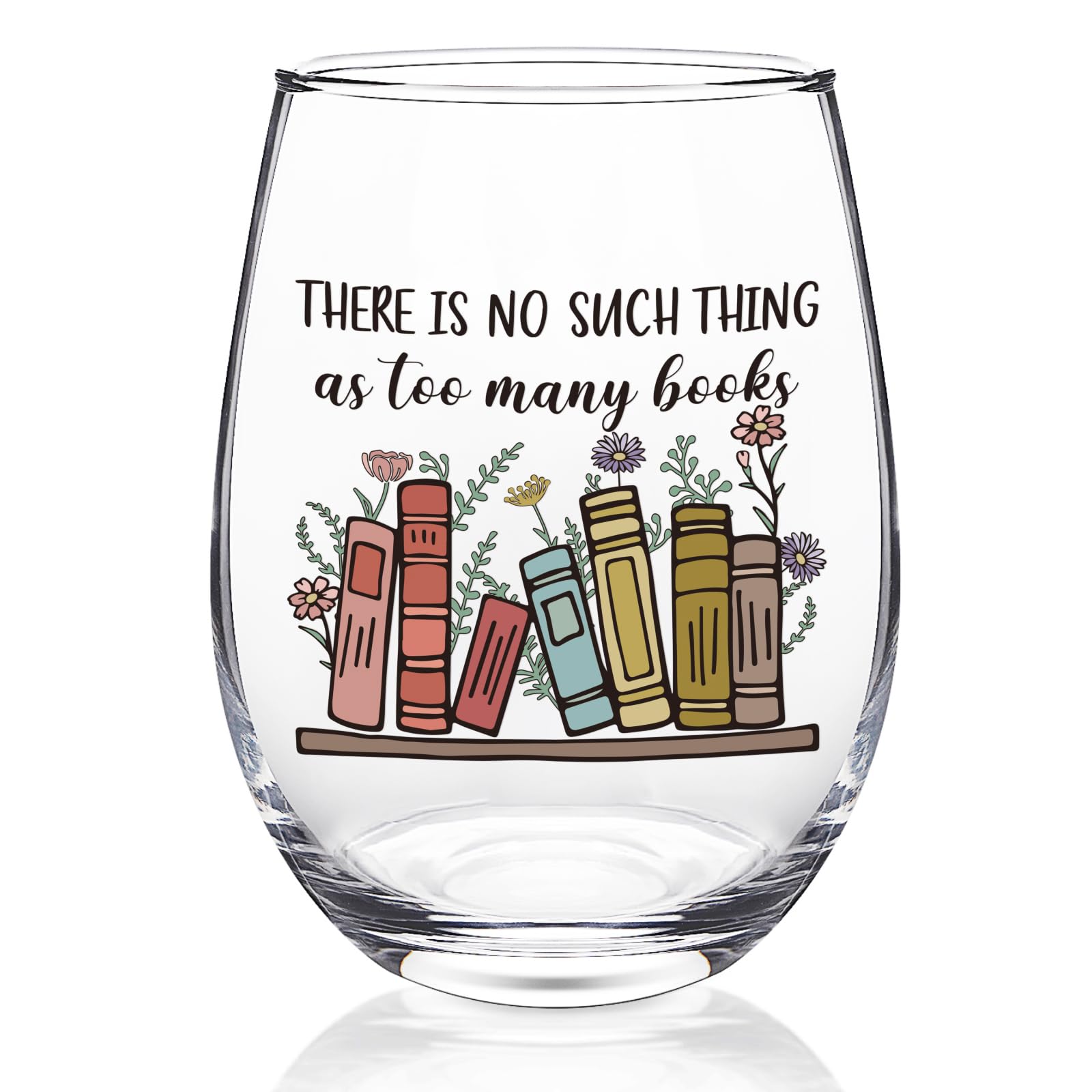 Futtumy book lovers wine glass 17oz, ideal for cozy reading nights