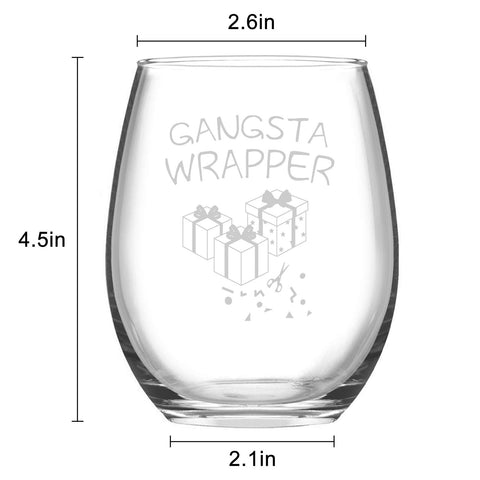 Futtumy Christmas stemless wine glass pattern 7 bright design for decor and sipping.