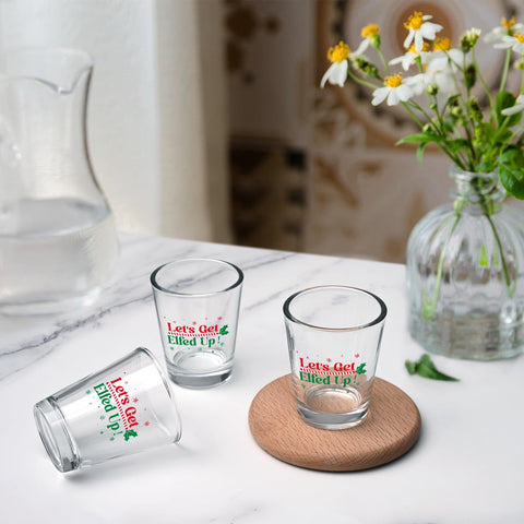 Futtumy Elfed Up shot glasses Christmas design adds cheerful vibes.