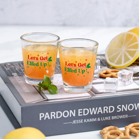 Futtumy Elfed Up shot glasses ideal for white elephant gifts.