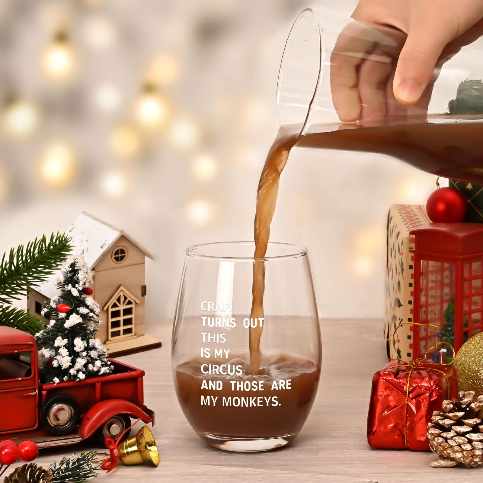 Futtumy mom gift wine glass ideal for Christmas or Boss's Day.
