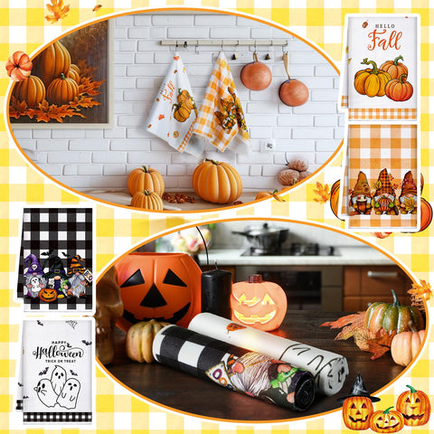 FuWeave Christmas dish cloths with gnome pattern brighten the countertop and absorb spills.