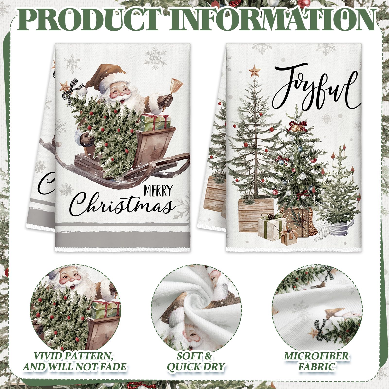 FuWeave Christmas tree design towel adds decor while wiping spills