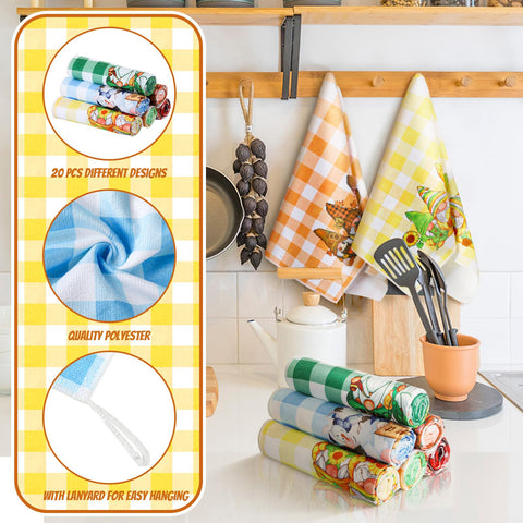 FuWeave colorful towels with hanging loop enable easy storage and quick access.