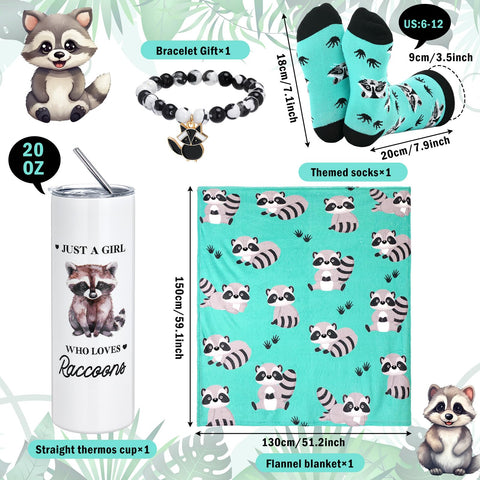 FuWeave raccoon blanket 130x150cm, soft flannel warmth for cozy nights.