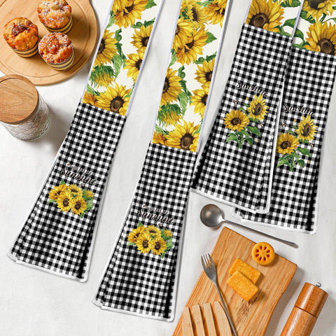 FuWeave sunflower towel scarf gift idea for bakers and hosts