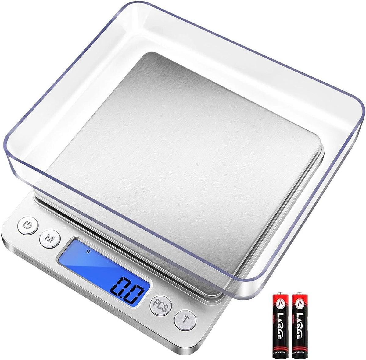 Fuzion digital kitchen scale with LCD display for precise readings up to 3000g