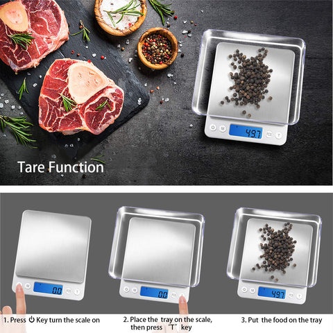 Two trays included with Fuzion scale for versatile food preparation
