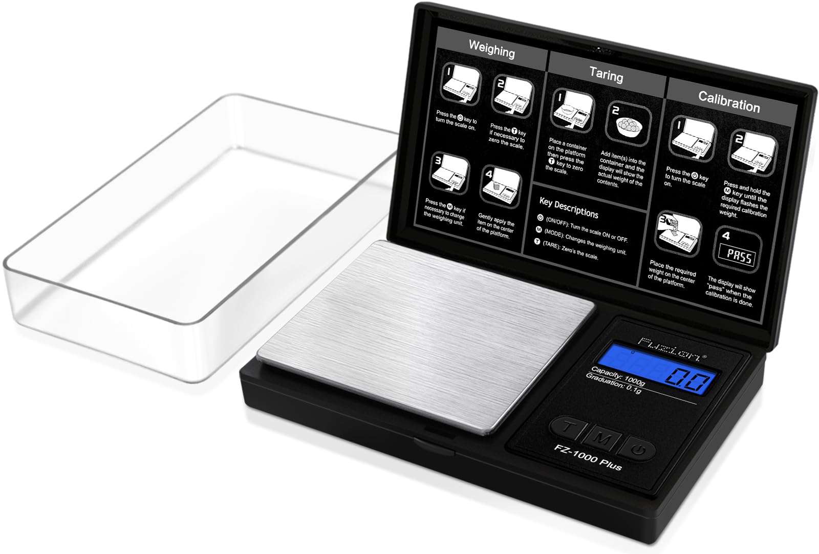 Fuzion Digital Pocket Gram Scale front view showing portable precision.