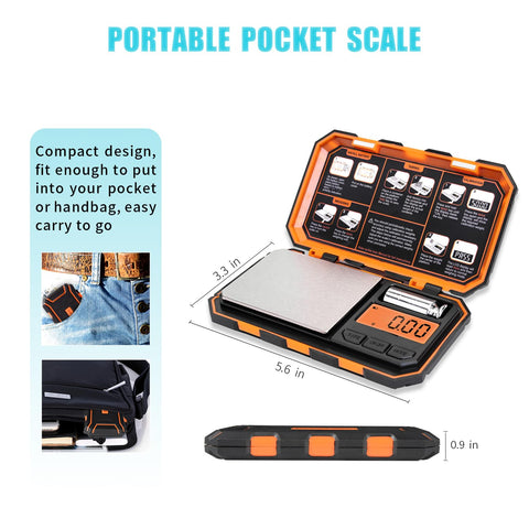 Fuzion portable design fits in your bag for quick on-the-go weighings.