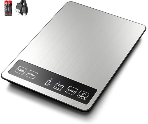 Fuzion Food Scale large tempered-glass platform for easy weighing
