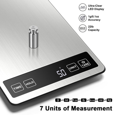 Fuzion Food Scale tare function for container weighing