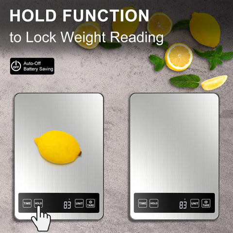 Fuzion Food Scale USB-C rechargeable power options