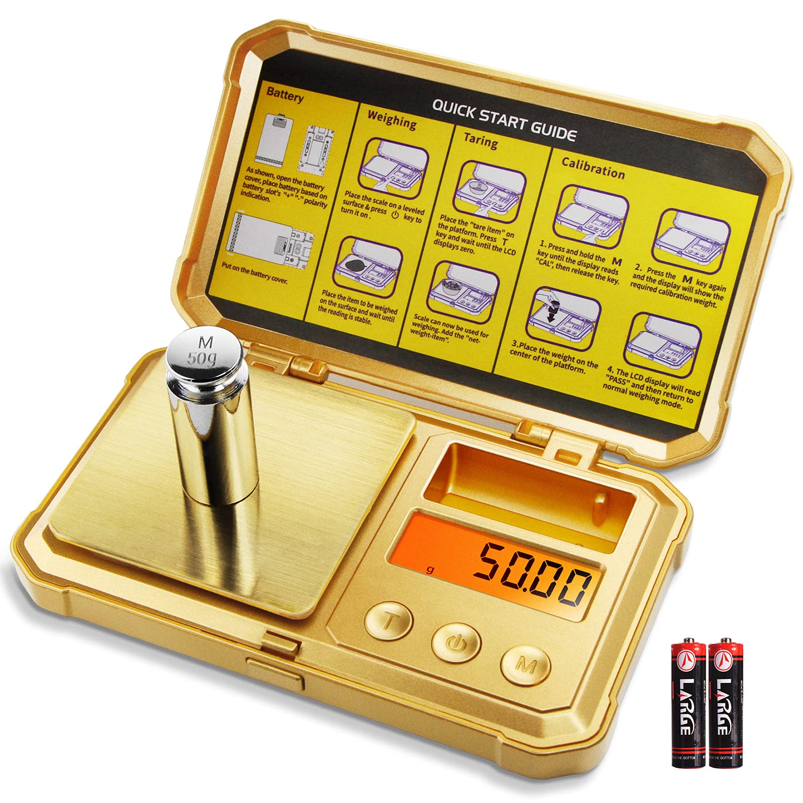 Fuzion gram scale with dragon-embossed cover for stylish precision weighing.