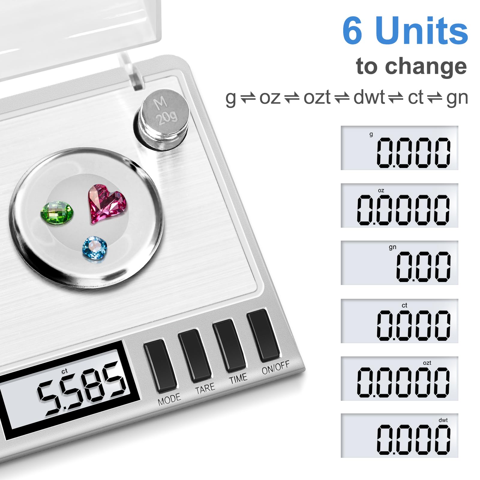 Fuzion calibration weights included for easy device recalibration and accuracy