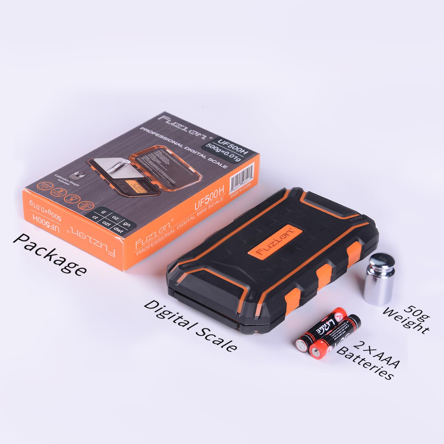 Fuzion Digital Pocket Scale auto-off feature saves battery life.
