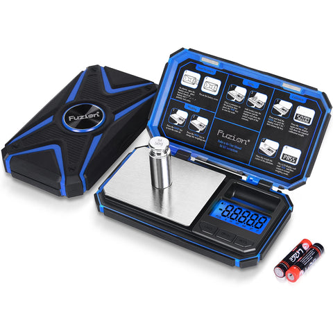 Fuzion TU-X pocket scale with X-star lid protects the chamber and feels premium.