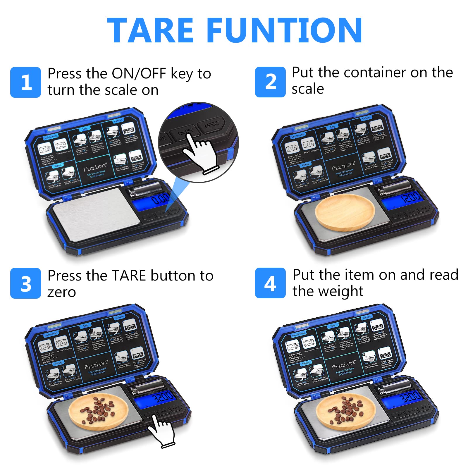 Fuzion TU-X supports six units for versatile weighing (g/oz/gn/ct/dwt/ozt).