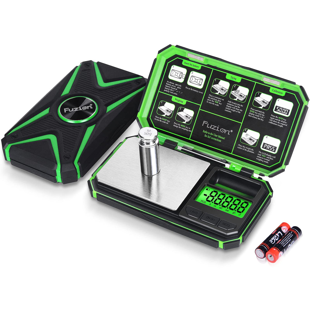 Fuzion TU-X pocket scale with X-star lid for precise on-the-go measurements