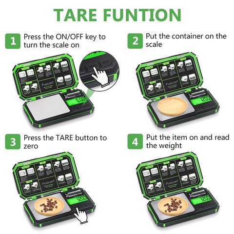 Fuzion TU-X tare function quickly zeroes containers for net weight