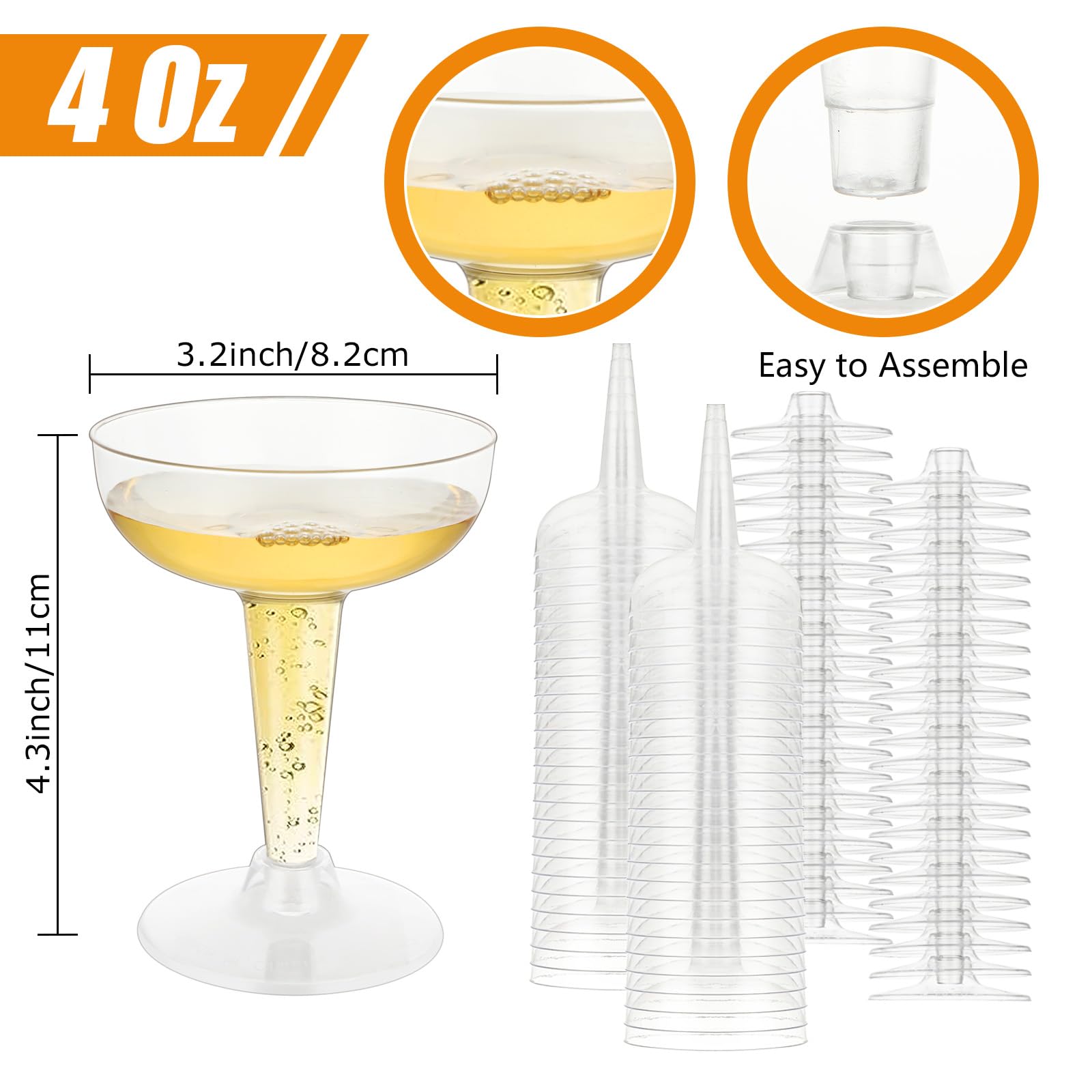 FVIEXE clear champagne tower glasses add elegance to any tablescape.