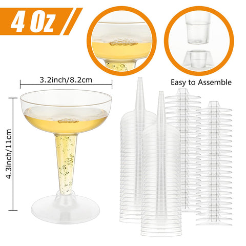 FVIEXE clear champagne tower glasses add elegance to any tablescape.