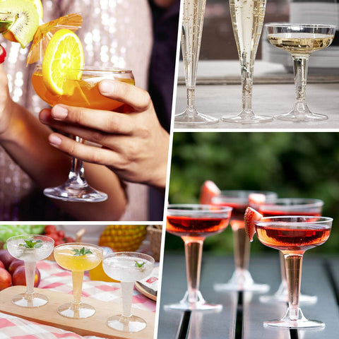 FVIEXE disposable champagne cups are durable and shatter-resistant for celebrations.