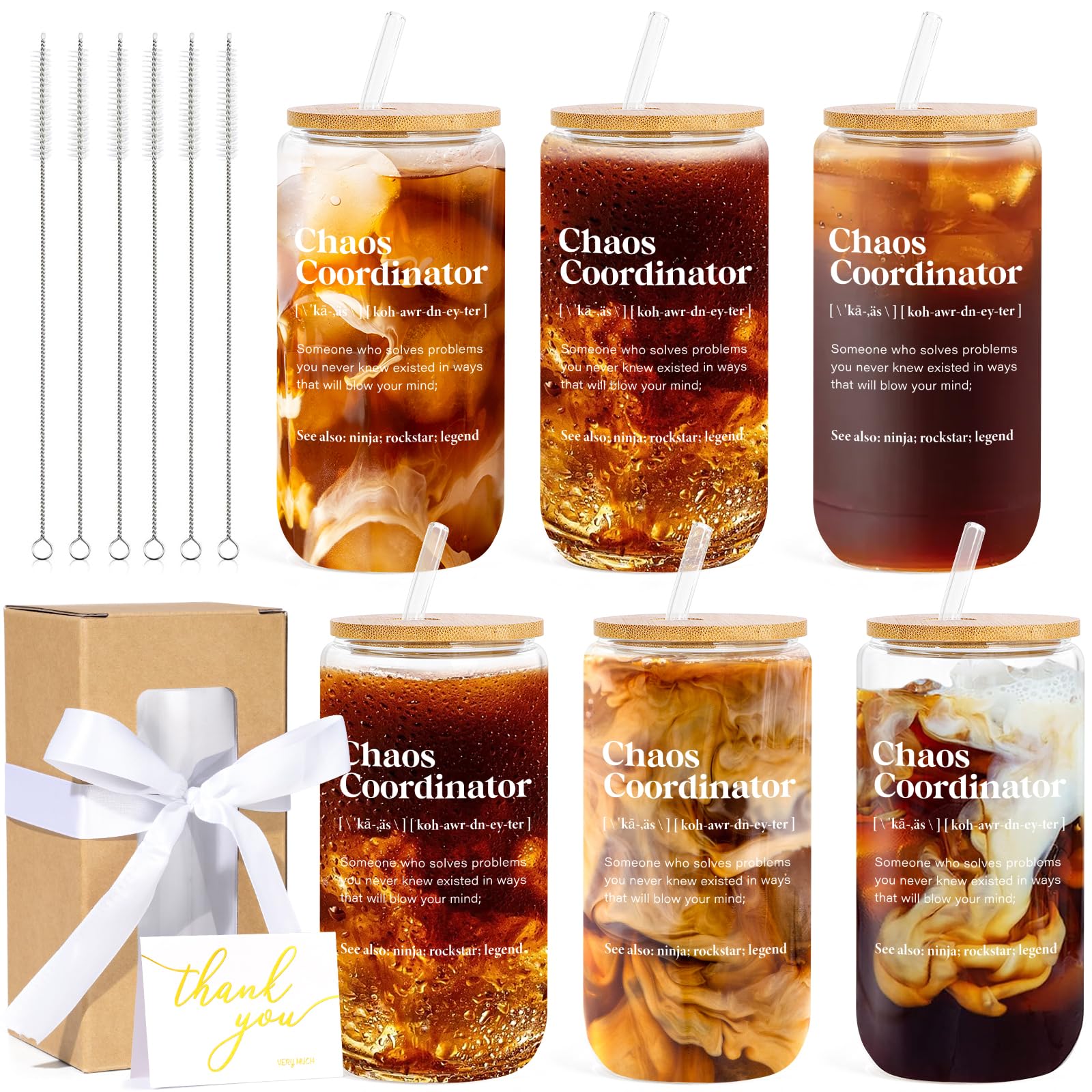 Fvntuey six-set gift box cups for coworkers and teachers