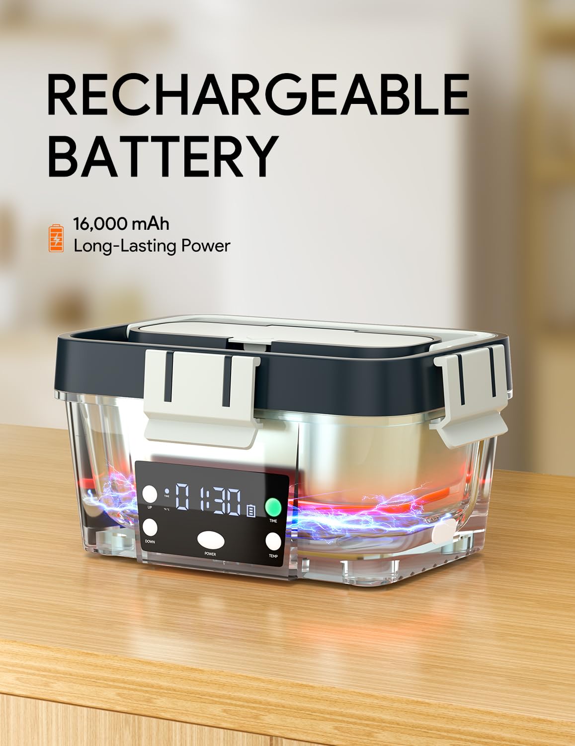 FVW cordless lunch warmer active, 16,000mAh battery for on-the-go meals
