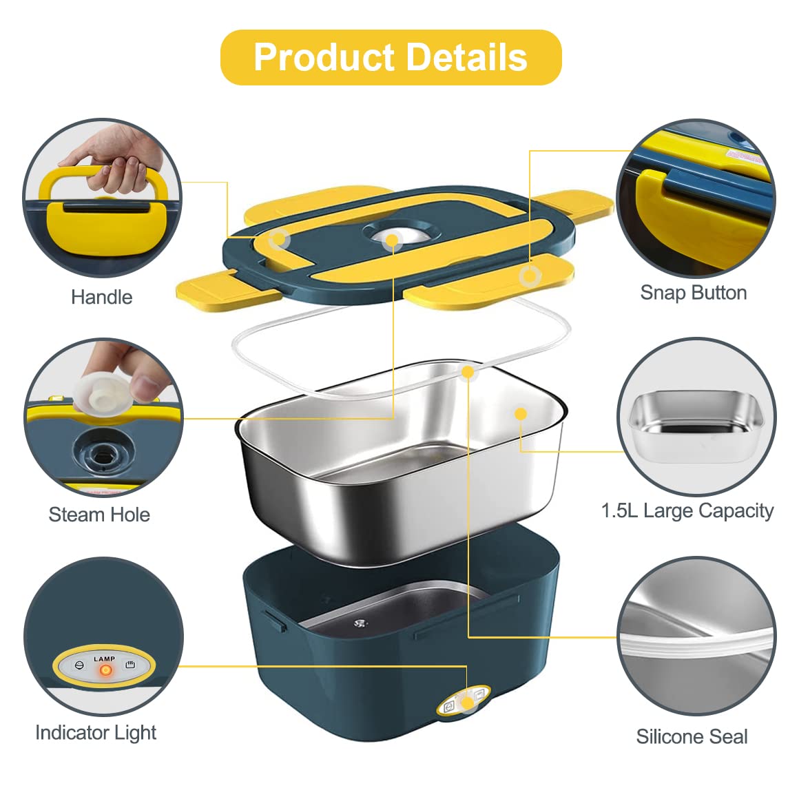 FVW portable lunch box with insulated bag for rain or dust protection