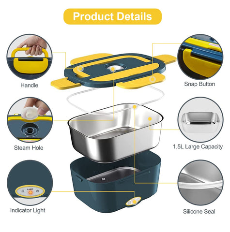 FVW portable lunch box with insulated bag for rain or dust protection