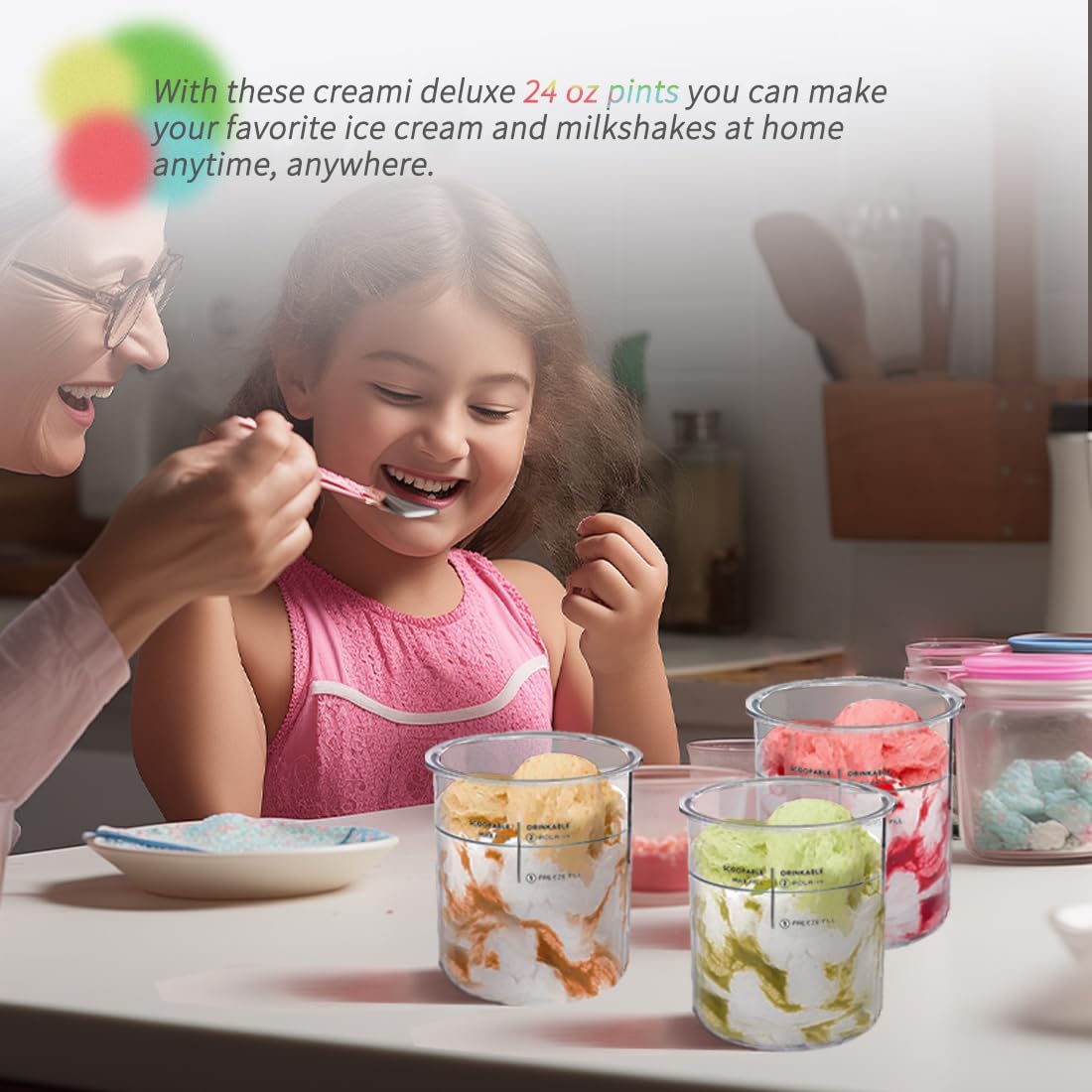 Fwioaor 4-pack pint set for convenient family servings.