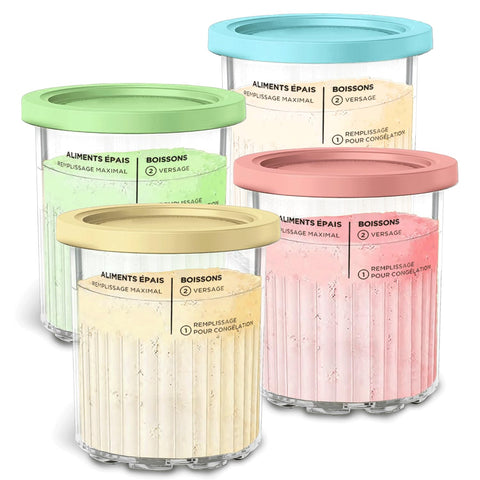 Fwioaor pint container compatible with Ninja Creami NC500 NC501 for easy storage.