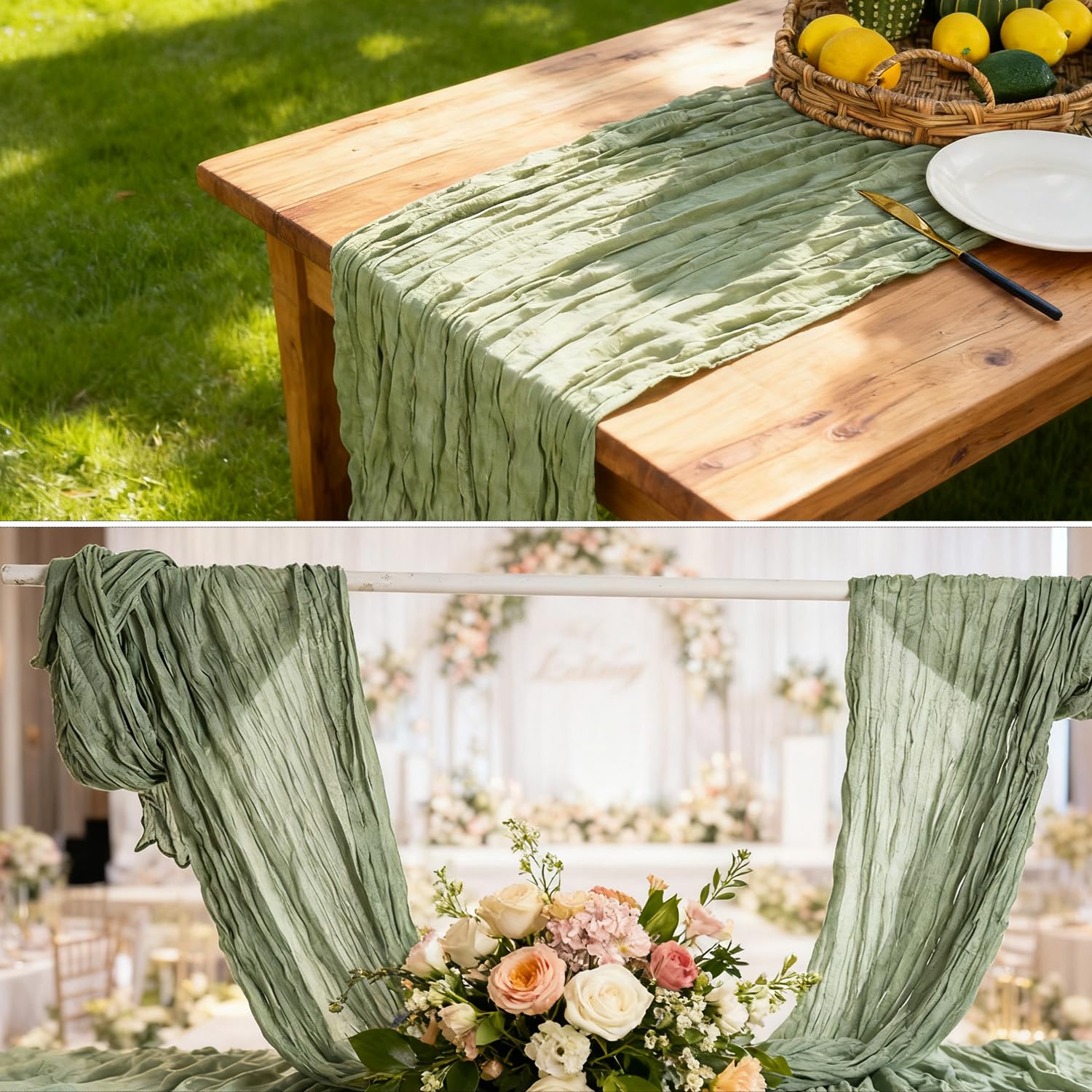 Fwxdbwyl table runner on a dining table with candles for warm lighting.