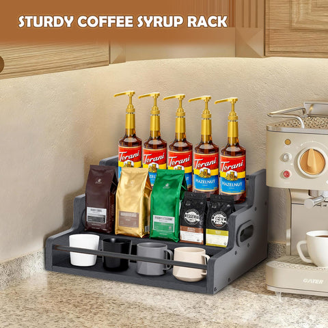 Fxacyem compact bar shelf with integrated handle for easy moving.