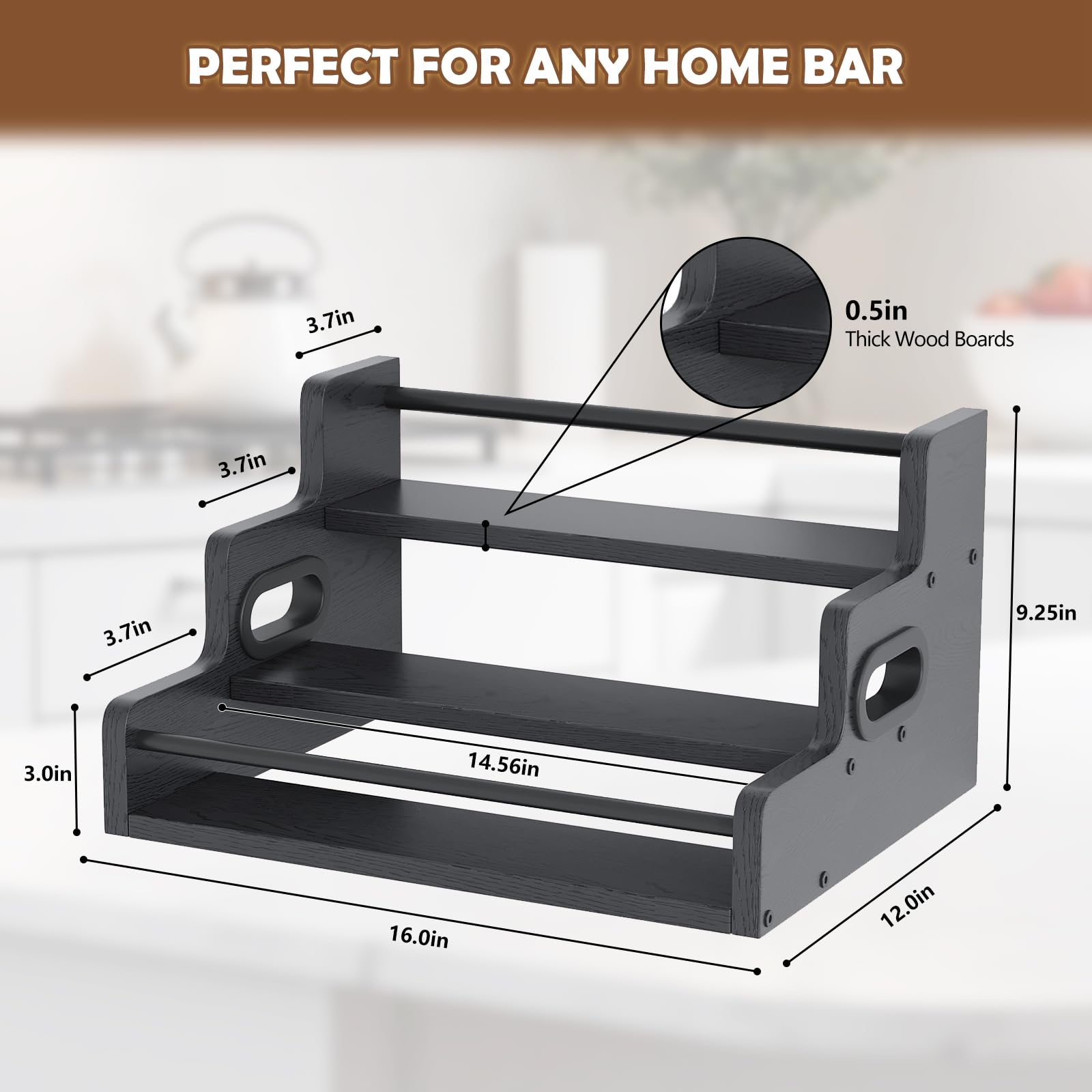 Fxacyem 16x12 inch footprint supports larger bottles with stable support.