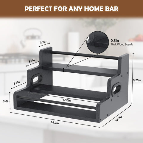 Fxacyem 16x12 inch footprint supports larger bottles with stable support.