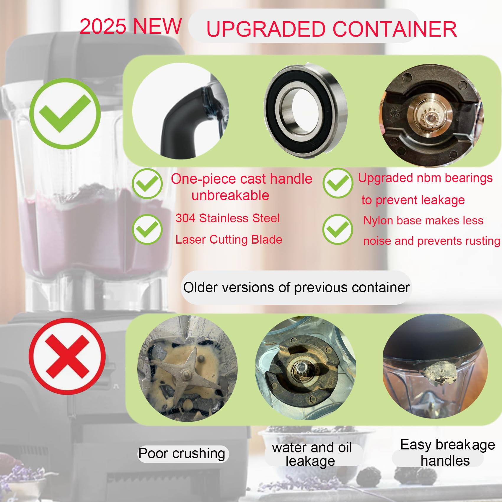 Fxsmgdy blender jar featuring four blades for versatile blending