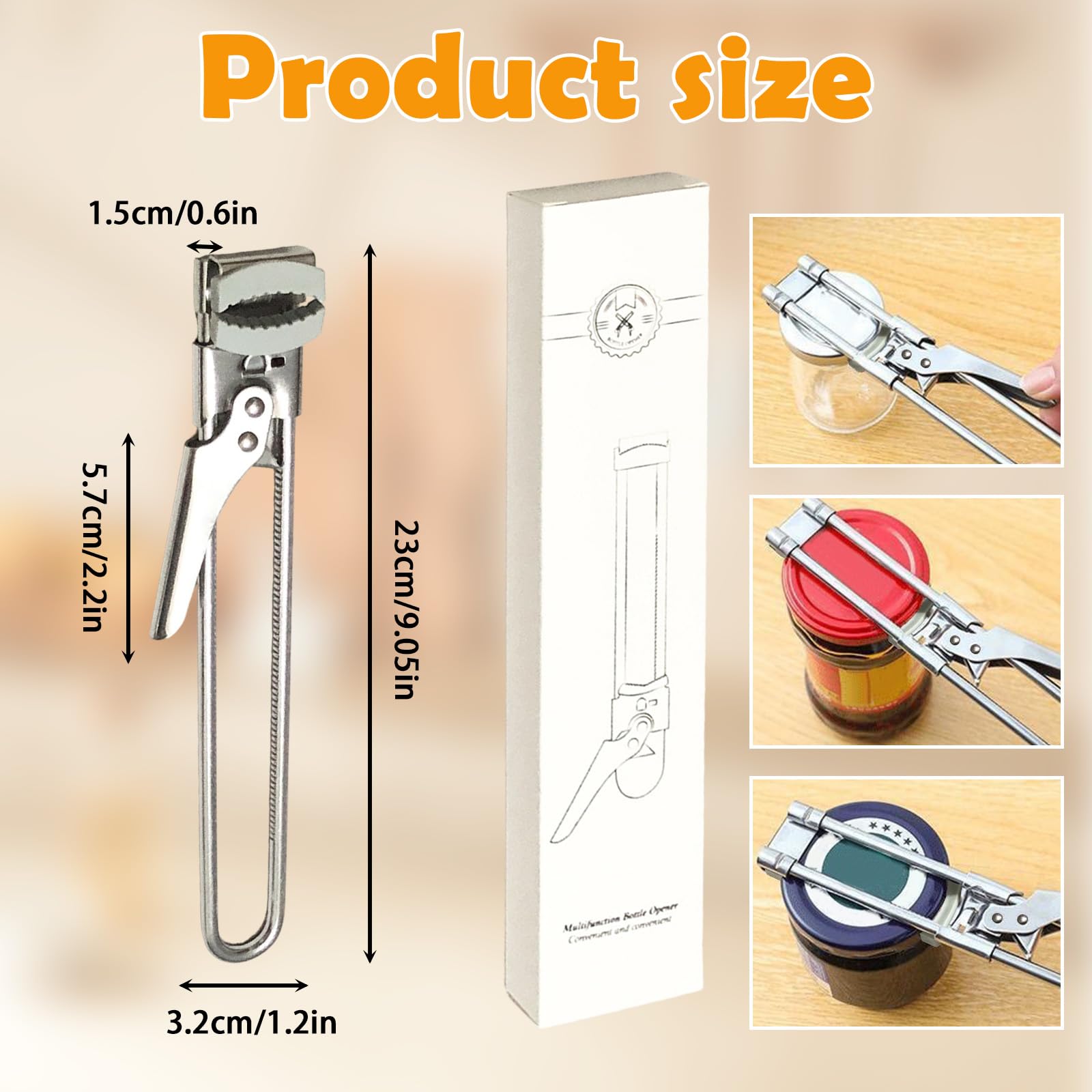 FXUKM stainless-steel jar opener in a two-pack for everyday kitchen use.
