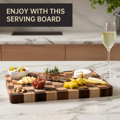 Fyctio cutting board built-in handle for easy transport