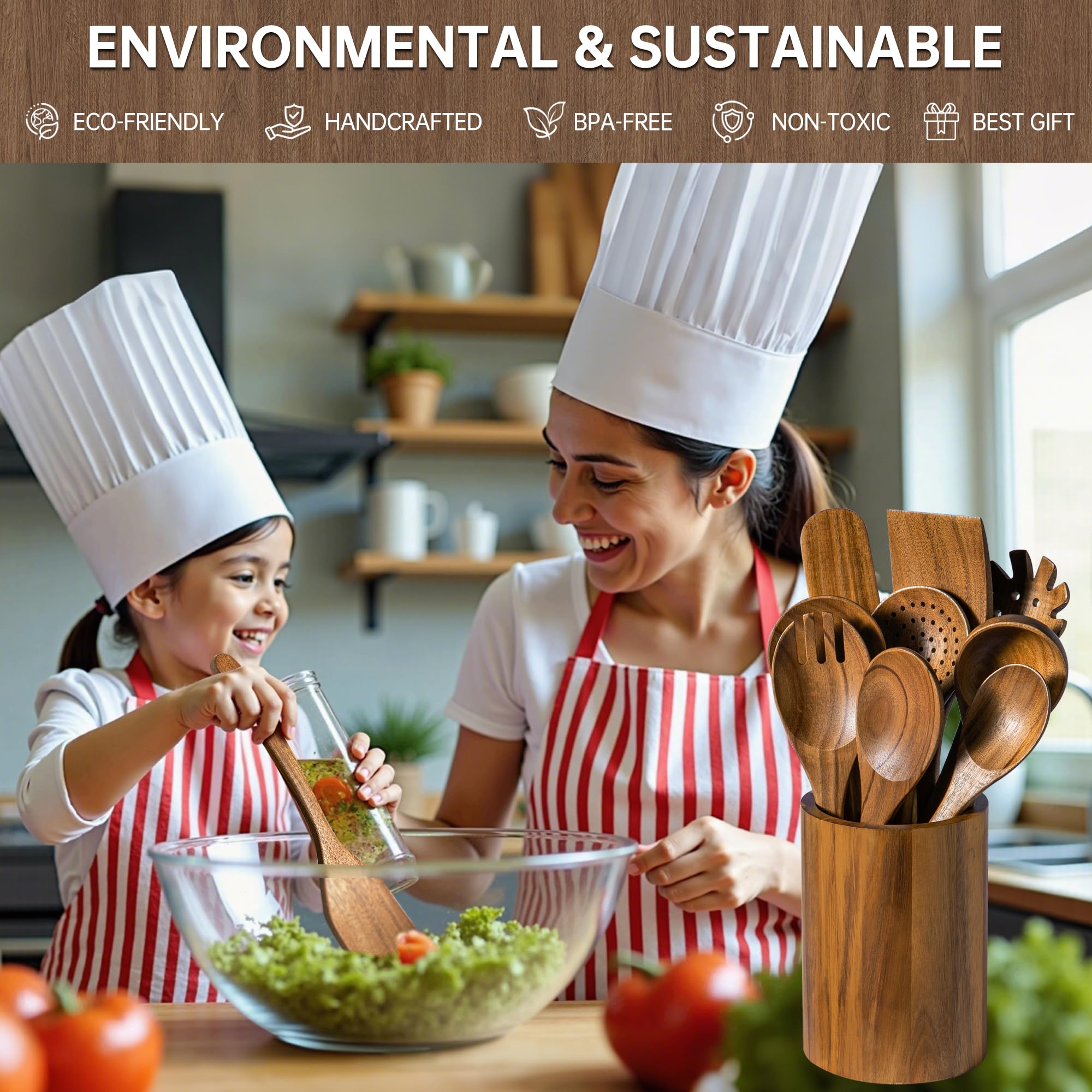 Fyctio six metal-hooks for hanging utensils within reach