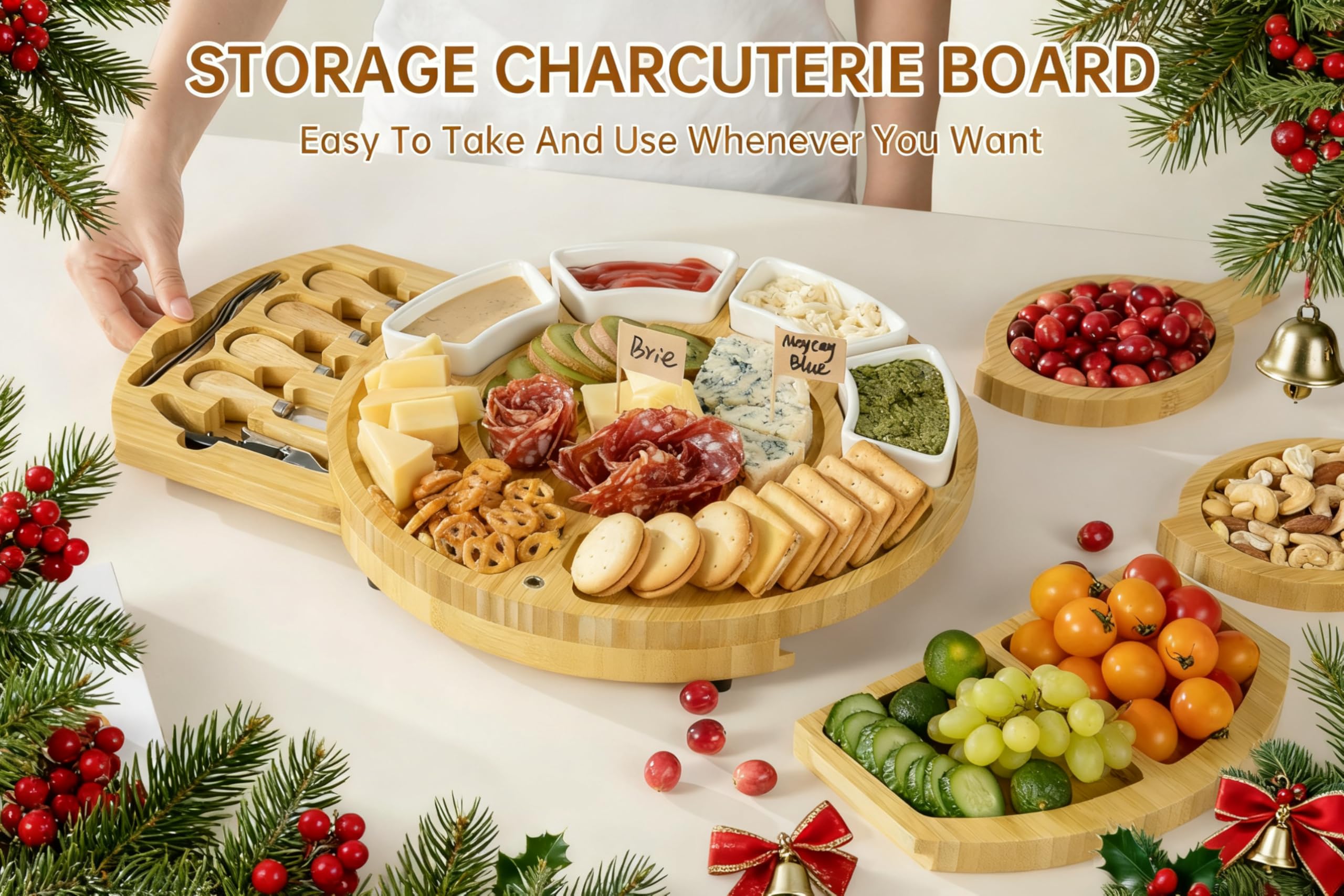 Fyctio pull-out platter adds extra space for fruit or cookies