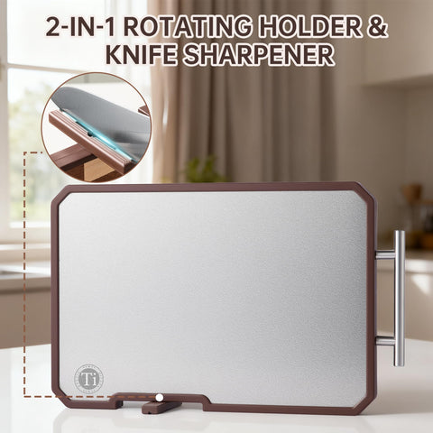 Fyctio rotating holder stores board upright for space-saving organization