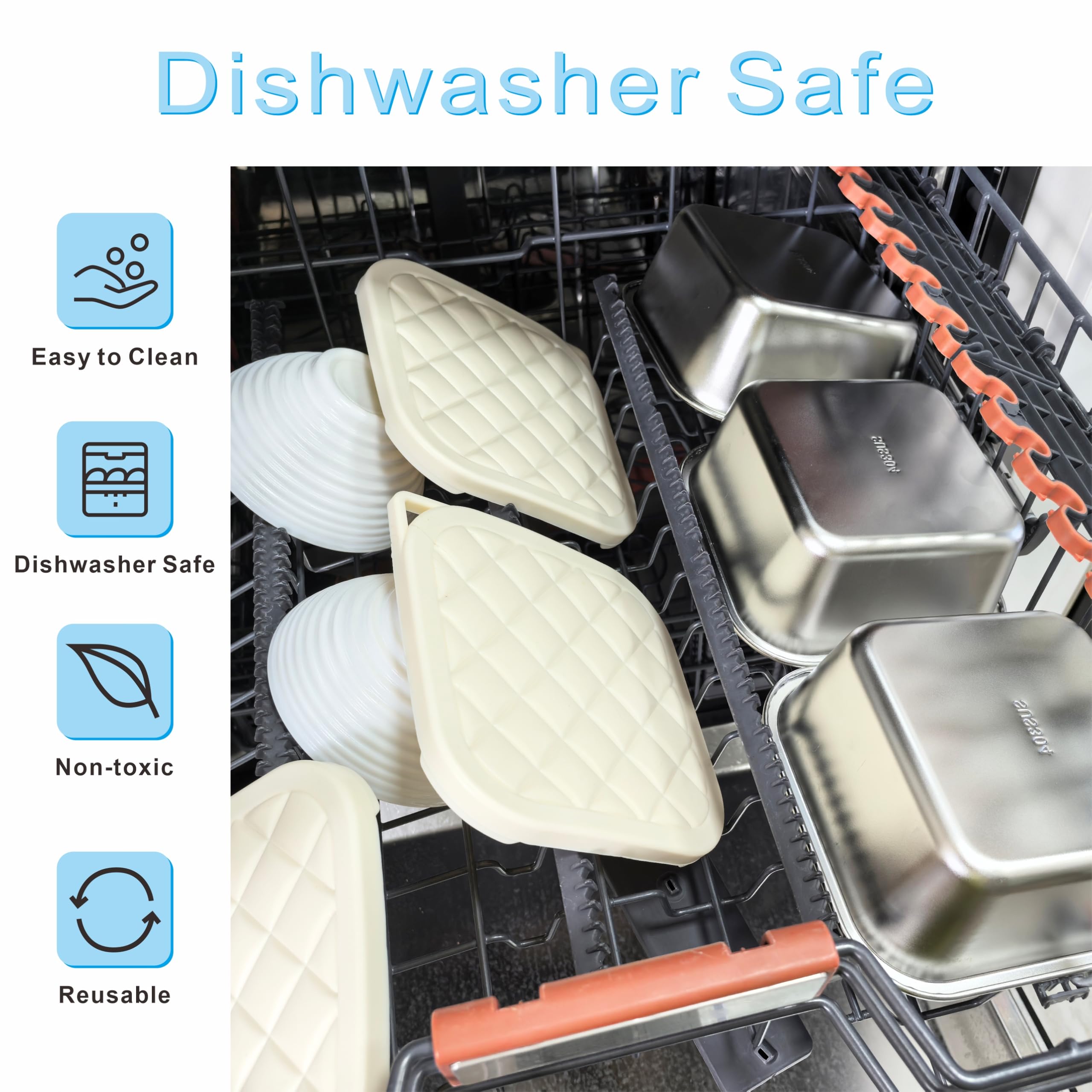 F.Y.Dreams dishwasher-safe containers simplify after-meal cleanup.