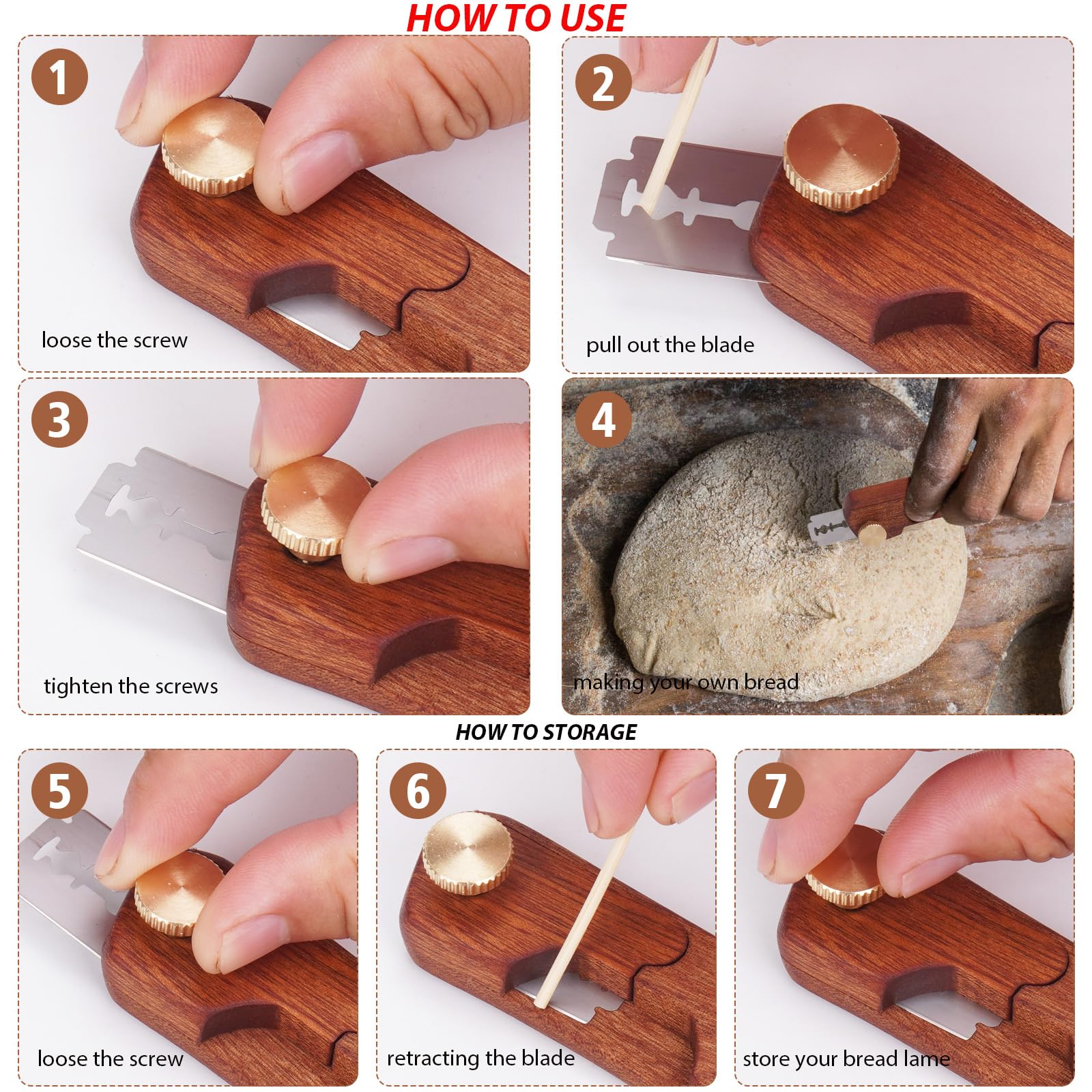 FYLFOTA sourdough bread slicing demo showing non-crushing cuts.